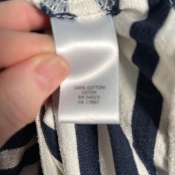 Men’s Banana Republic Long Sleeve Striped Hooded T-shirt, Navy and WhiteXXL - Picture 8 of 10